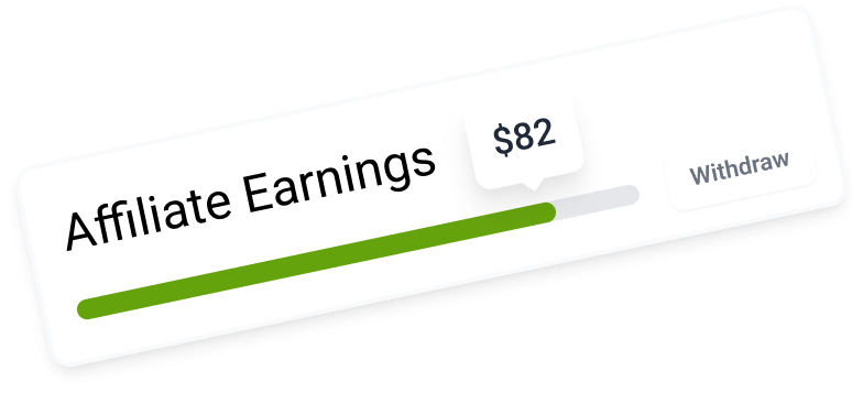 Affiliate earnings progress bar
