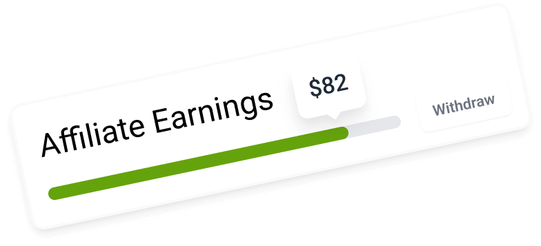 Affiliate earnings progress bar
