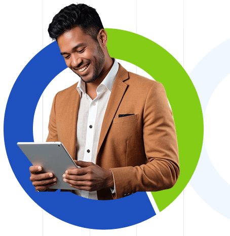 Person browsing freelancer listings on a tablet